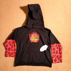 Disney Park authentic Sweatshirt with Hoodie Black Size XS = Size 4/5